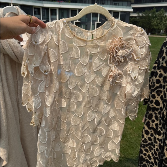 Stunning vintage sheer overlay - Picture 3 of 3